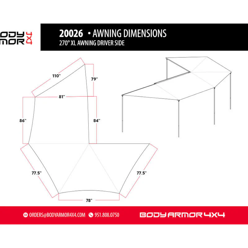 Sky Ridge 270XL Awning Passenger Side With Mounting Brackets - Image 10