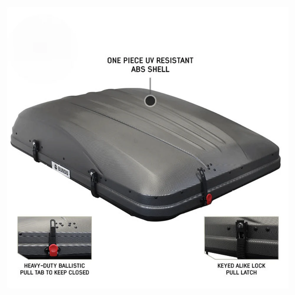 HD Bundu Cantilever Hard Shell Roof Top Tent, Grey Body & Green Rainfly - Image 7