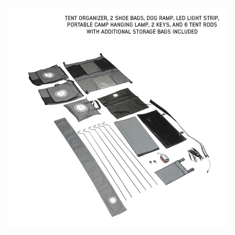 HD Bundu Cantilever Hard Shell Roof Top Tent, Grey Body & Green Rainfly - Image 8