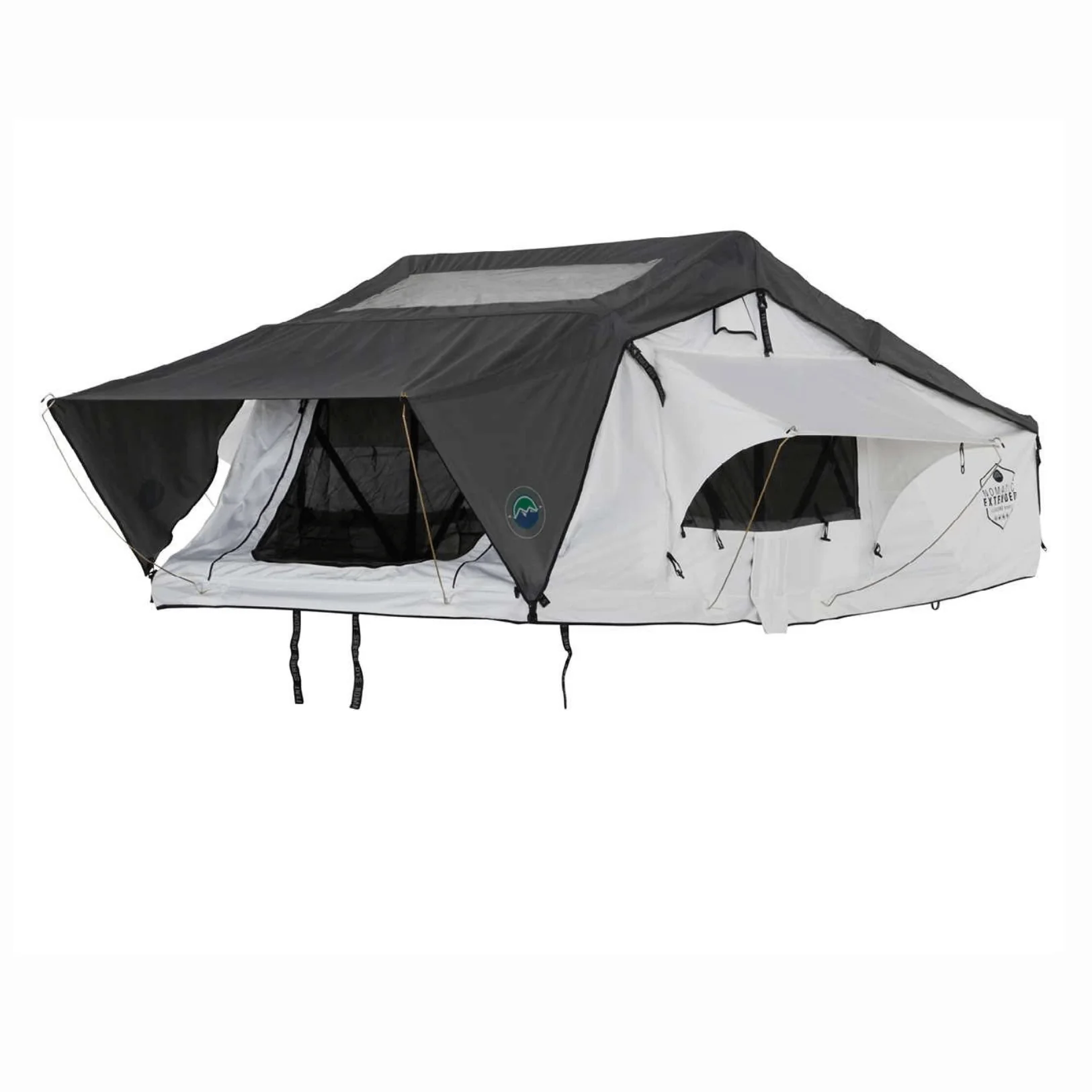HD Nomadic 3 Arctic White Extended Soft Shell Roof Top Tent, White Body Dark Grey Rainfly - Image 3