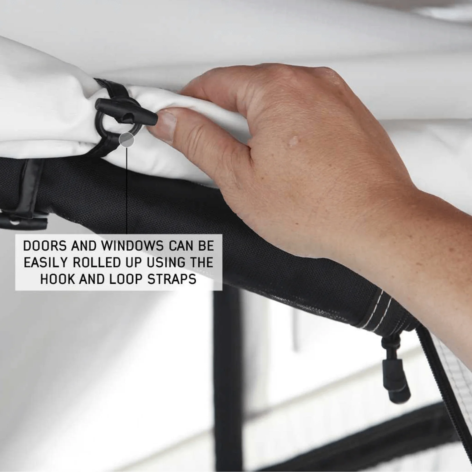 HD Nomadic 3 Arctic White Extended Soft Shell Roof Top Tent, White Body Dark Grey Rainfly - Image 6