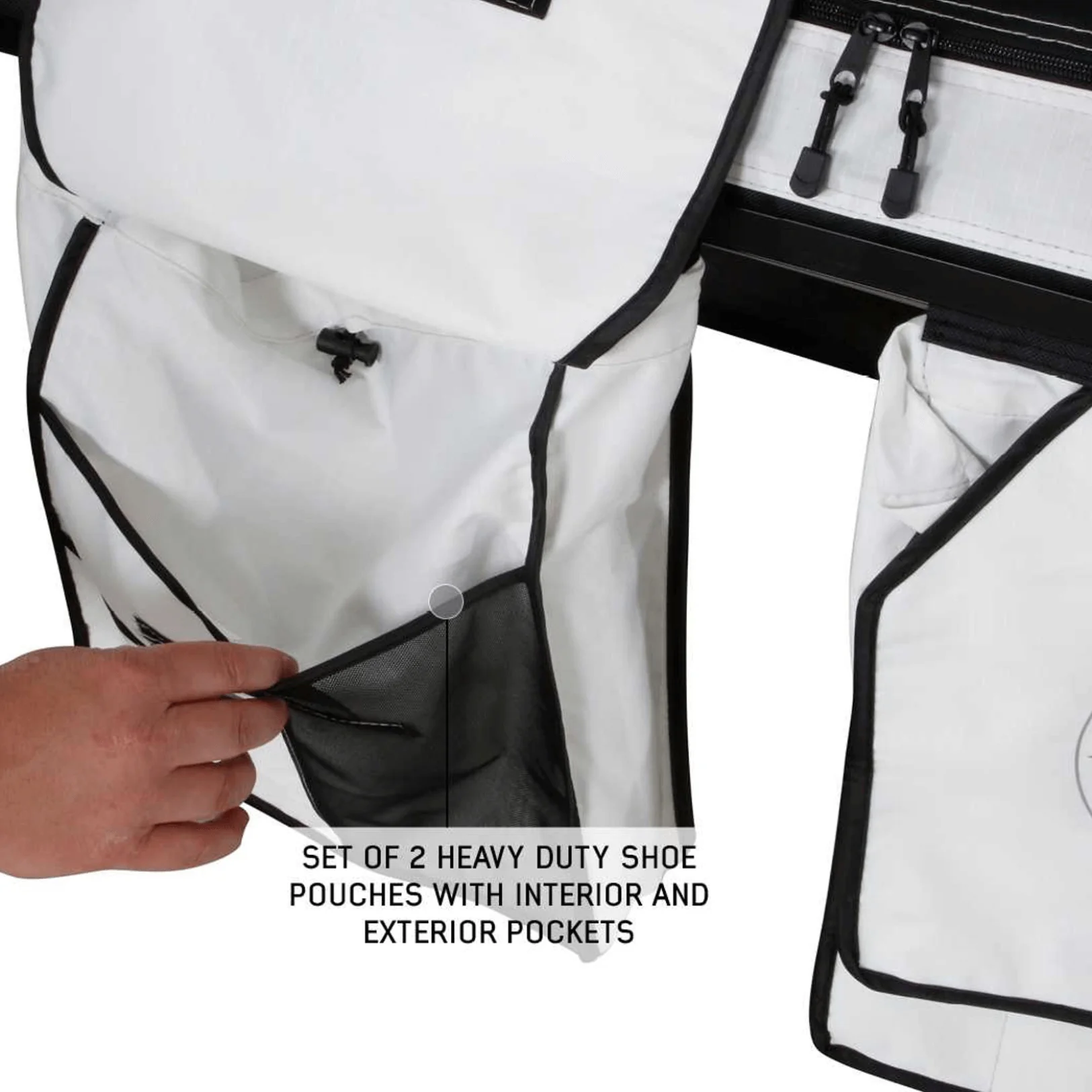 HD Nomadic 3 Arctic White Extended Soft Shell Roof Top Tent, White Body Dark Grey Rainfly - Image 8