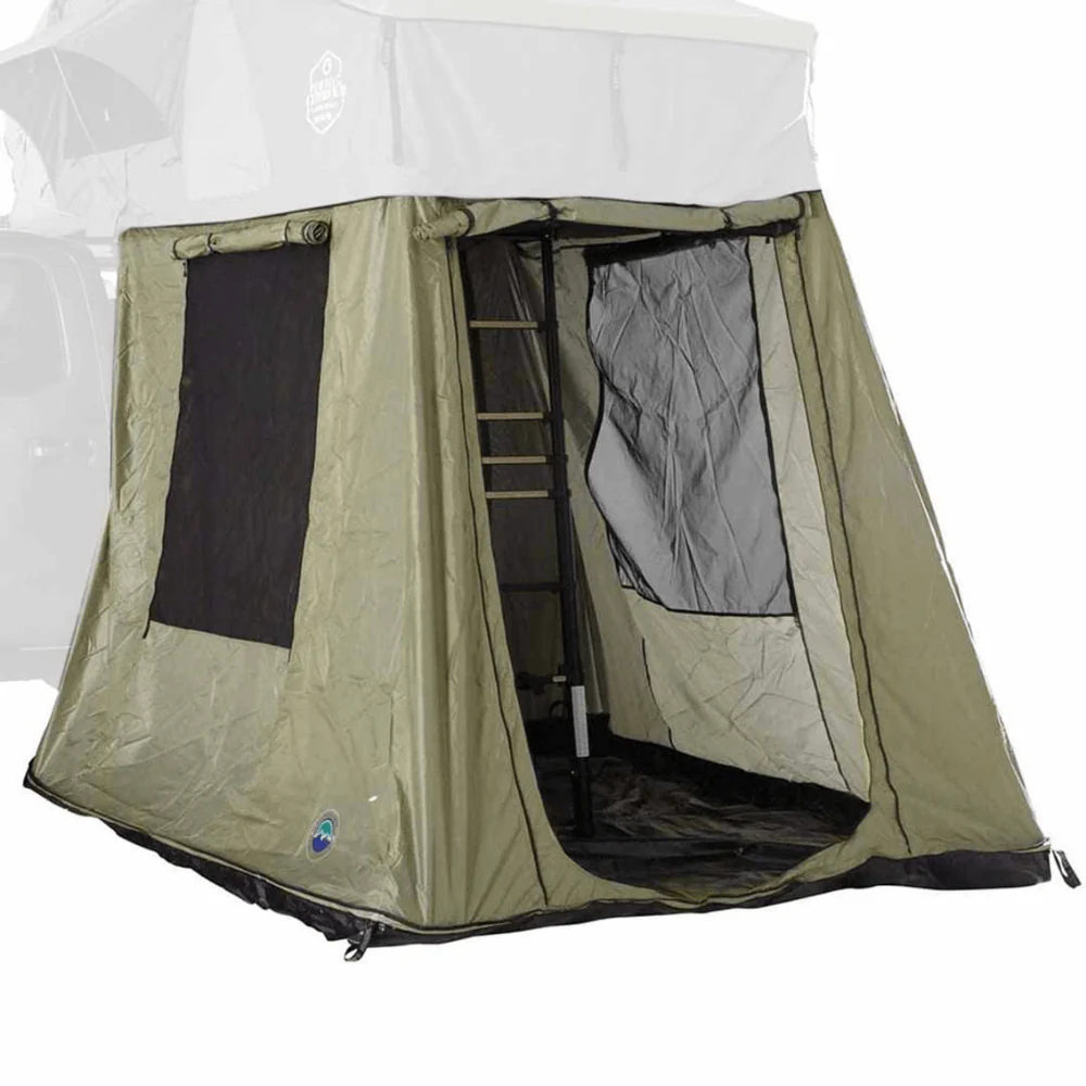 HD Nomadic 4 Roof Top Tent Annex Green Base With Black Floor & Travel Cover - Image 12