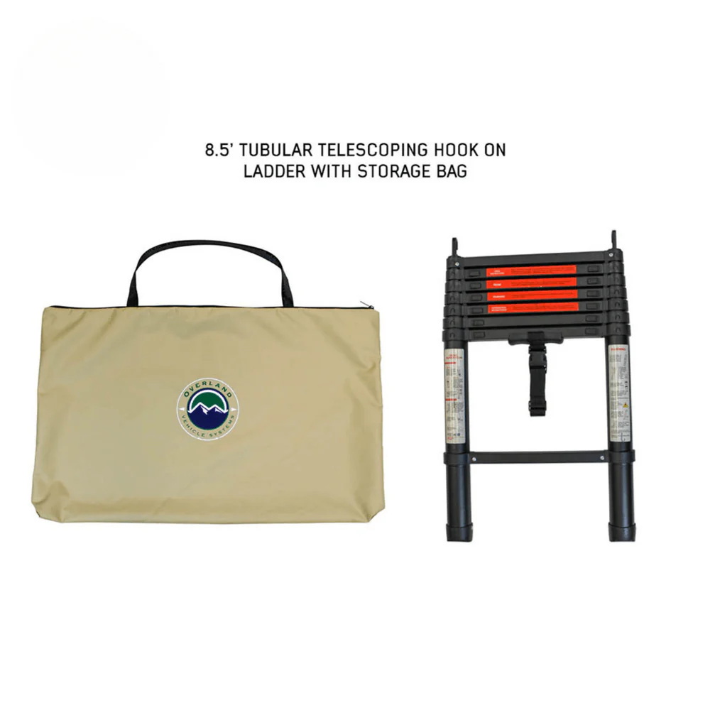 LD TMON Clamshell Aluminum Hard Shell Roof Top Tent - 2 Person Capacity, Tan Body & Green Rainfly - Image 12